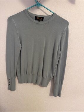 TRUTH Sage Green Lightweight Crewneck Sweater